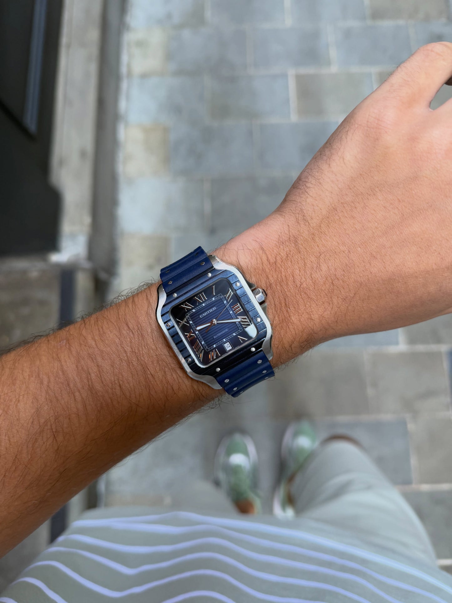 Santos Large Blue Roman Face