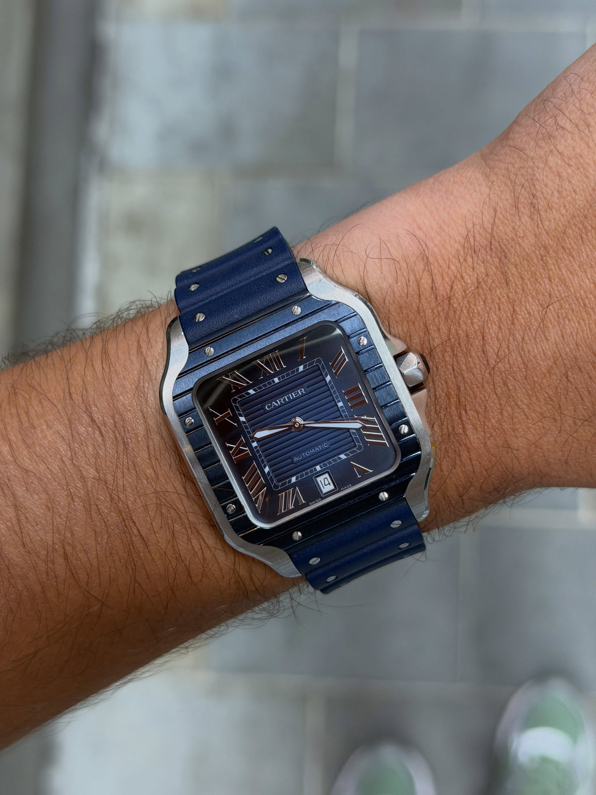 Santos Large Blue Roman Face
