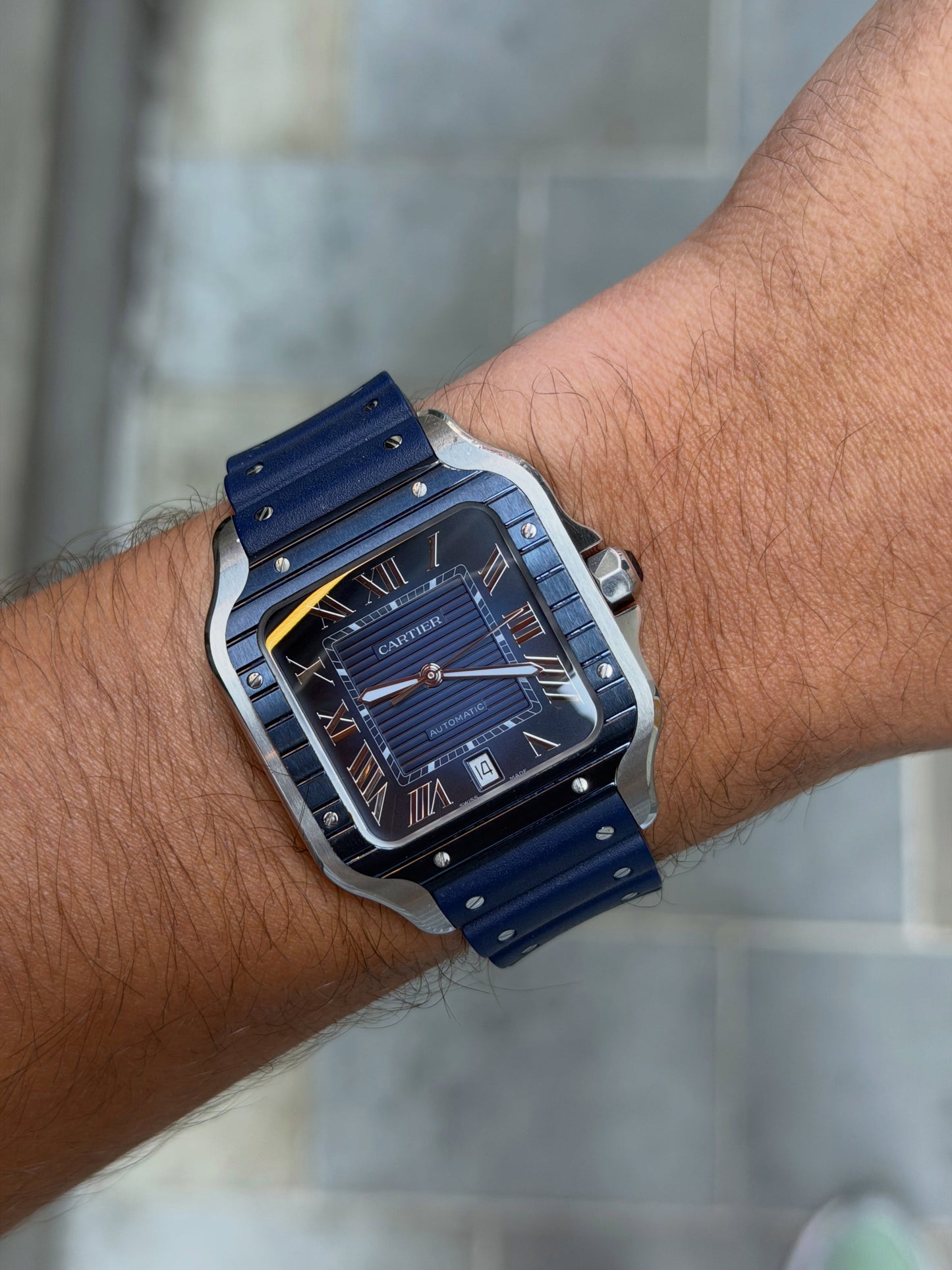 Santos Large Blue Roman Face