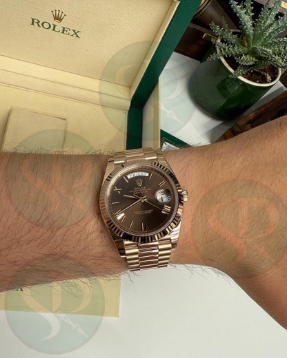 Day-Date 40 Chocolate Roman Rosegold